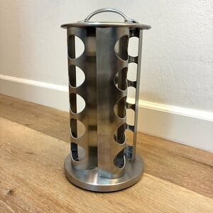Lifetime Brands Stainless Steel Rotating Spice Rack Kitchen Organizer